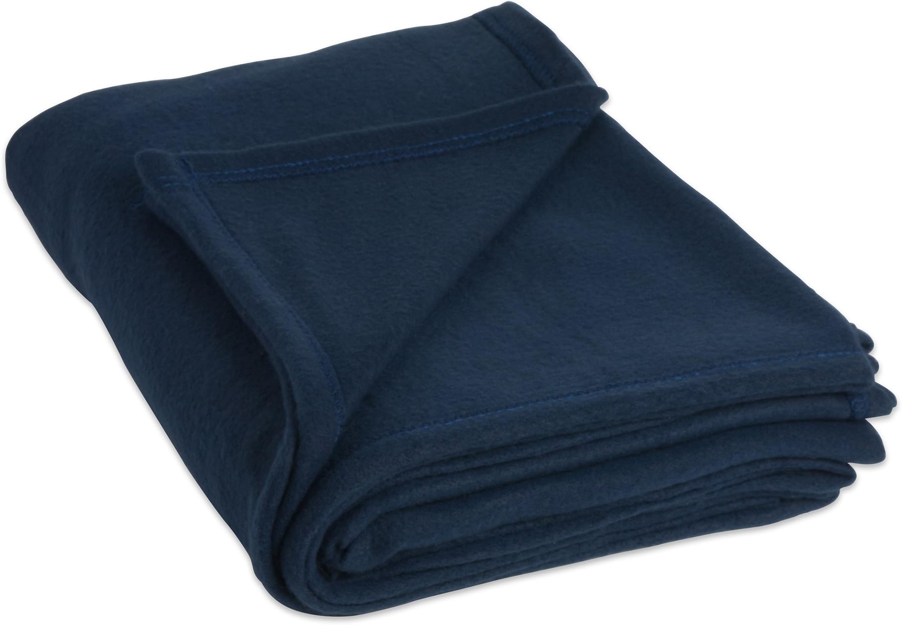 J & M Home Fashions Luxury Fleece Blanket, Full/Queen, 1-Piece, Dark Blue
