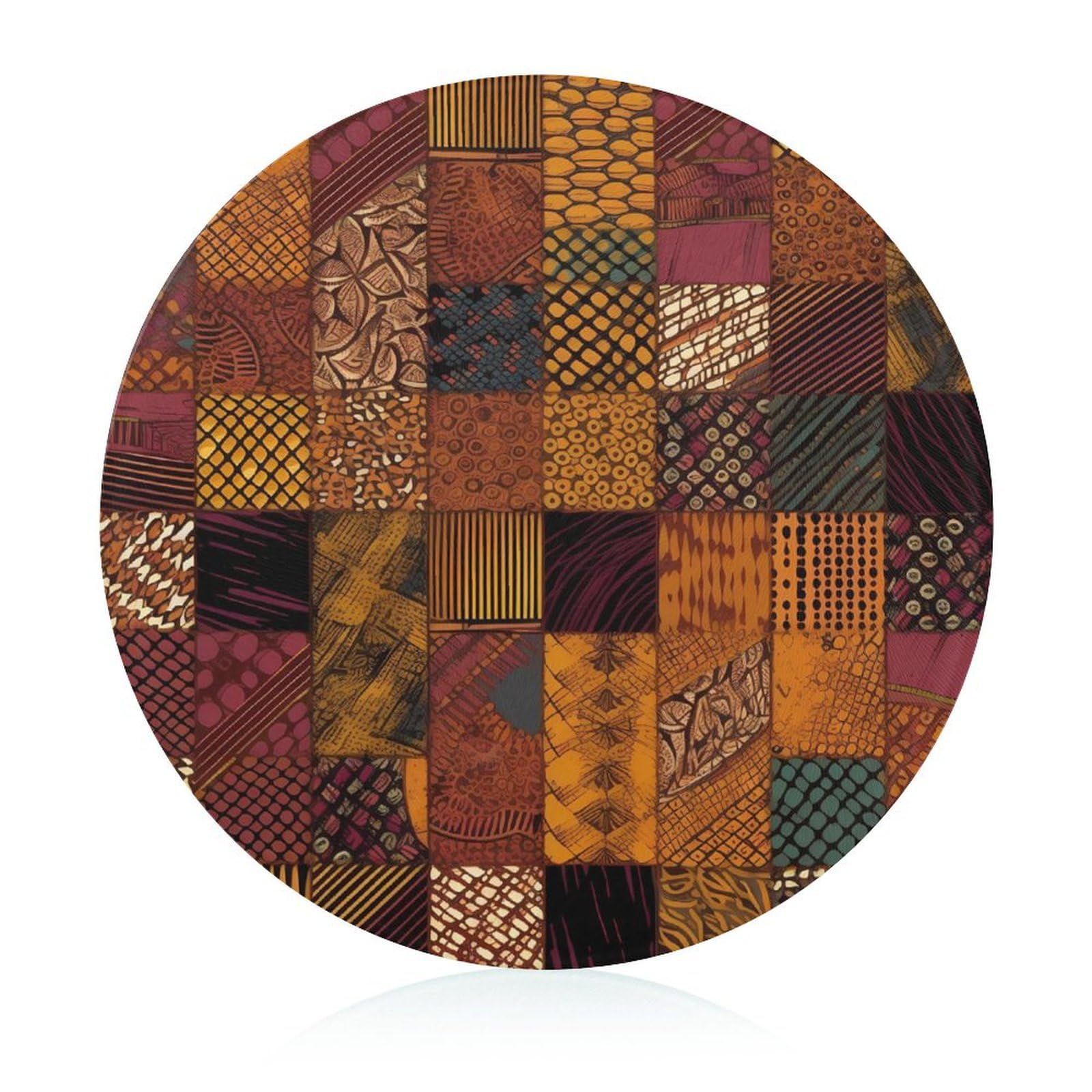 Planche à découper en verre patchwork : cadeau idéal pour chef à la maison