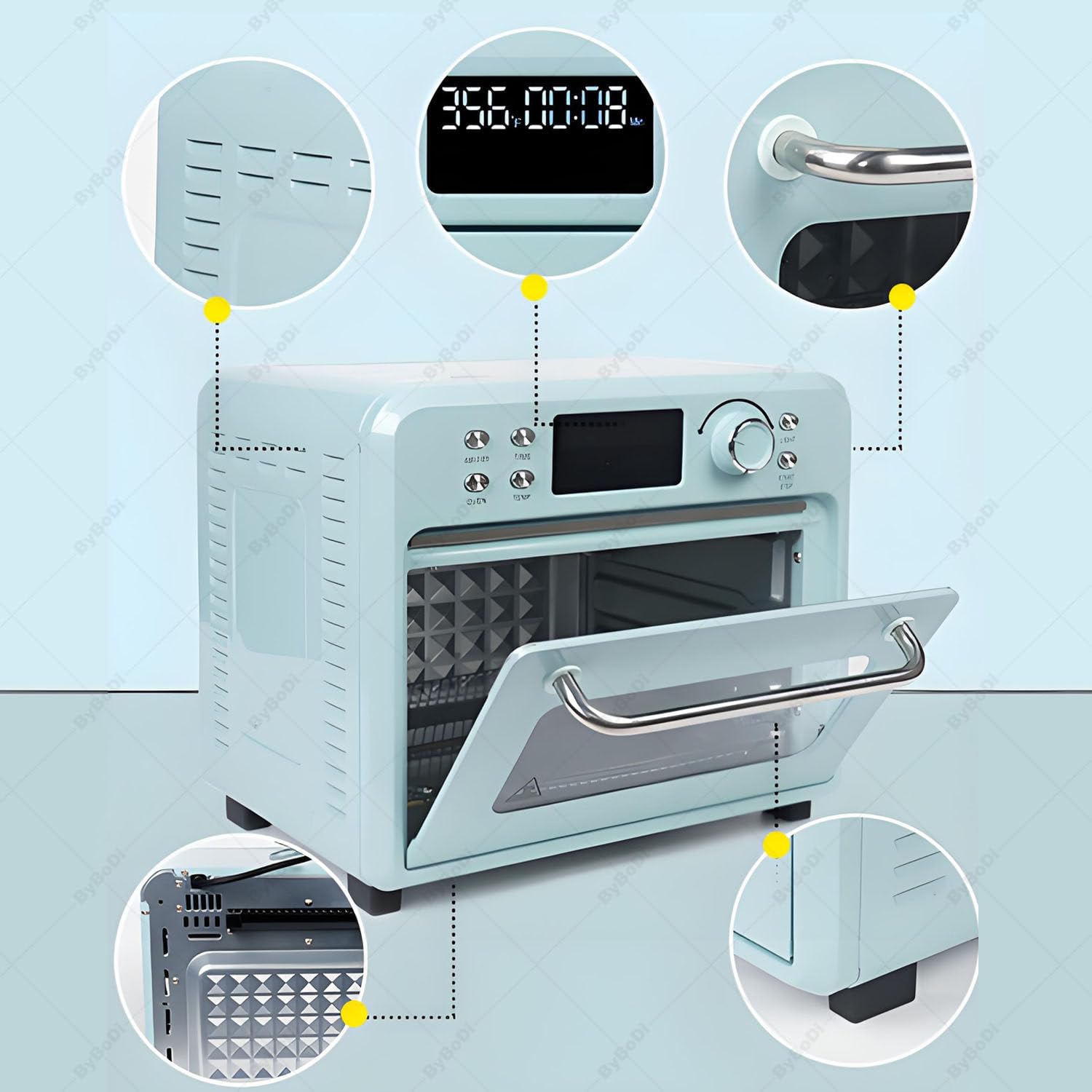 Horno de convección genérico para sublimación de 16 litros y 1400 W, con