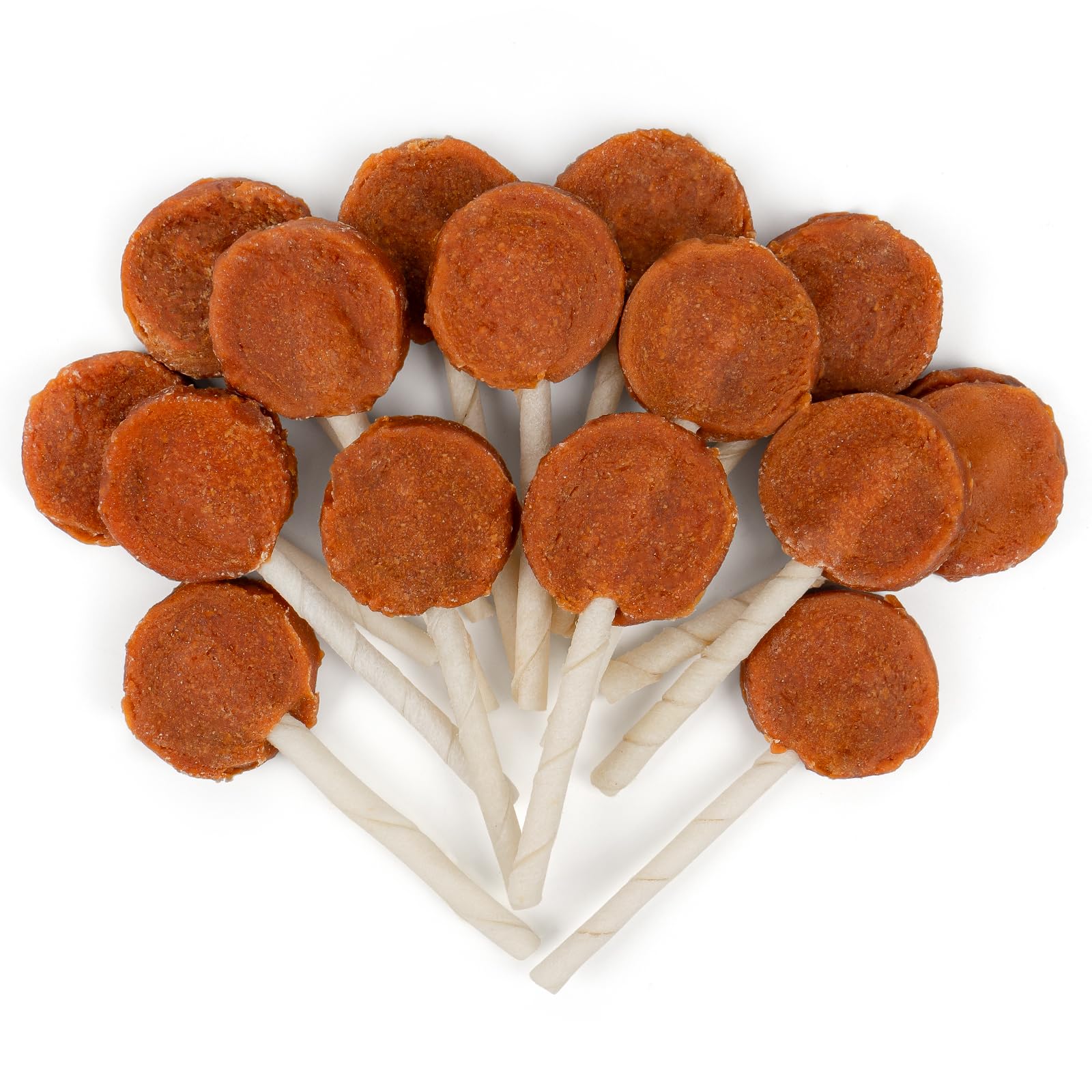 MON2SUN Lollipop Dog Treats, 4.5 Inch Chicken and Egg with Rawhide Twist Sticks, Healthy and Teeth Cleaning Snacks for Small Dogs, 10.58oz (15