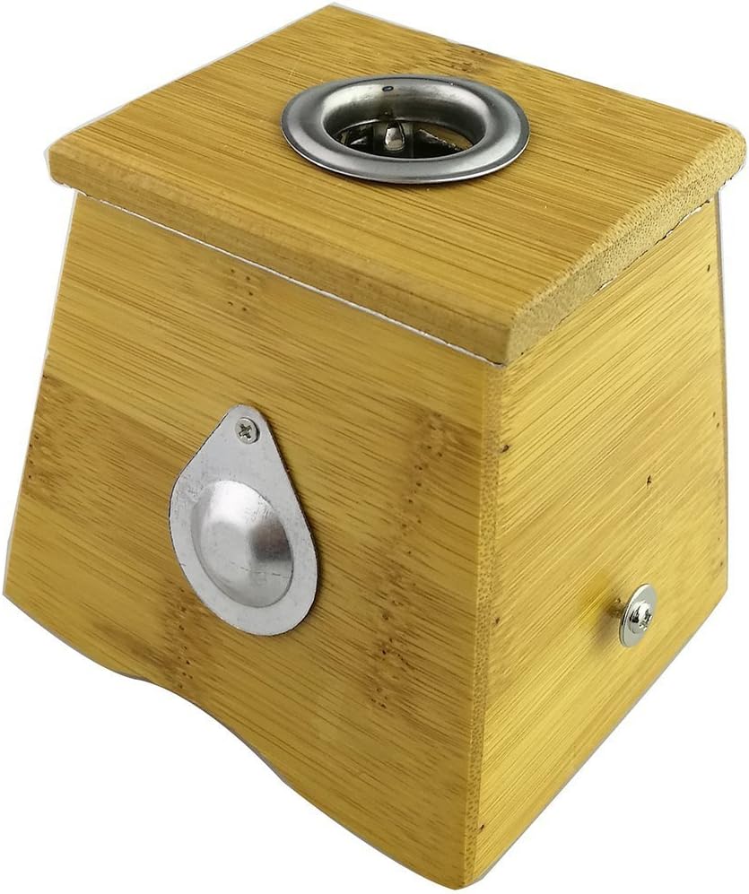 Winterworm® Bamboo One Hole Healing Box for Moxa Moxibustion Medicine Therapy