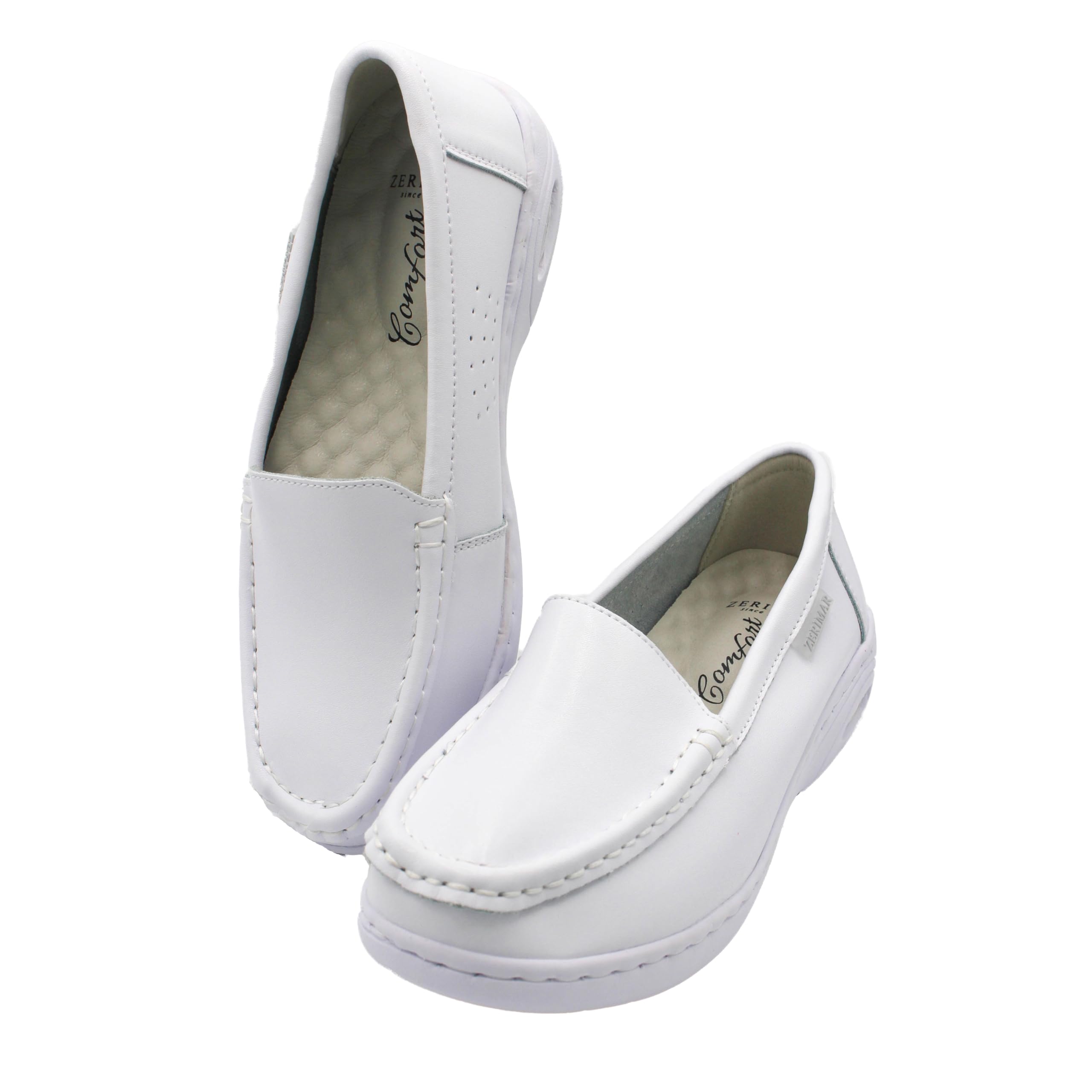Zerimar Zapatos Mujer Cómodos Vestir - Mocasines Mujer Piel con Cámara de Aire - Bailarinas Mujer para Verano - Zapatos Verano Mujer - Mocasines Mujer en Piel - Elegantes y Cómodos.