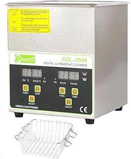 Panneau de commande numérique Nettoyeur à ultrasons, avec panier et minuterie, pour nettoyer le circuit imprimé, l'outil de tatouage, les bijoux, les lunettes, les montres, les prothèses dentaires(2L)