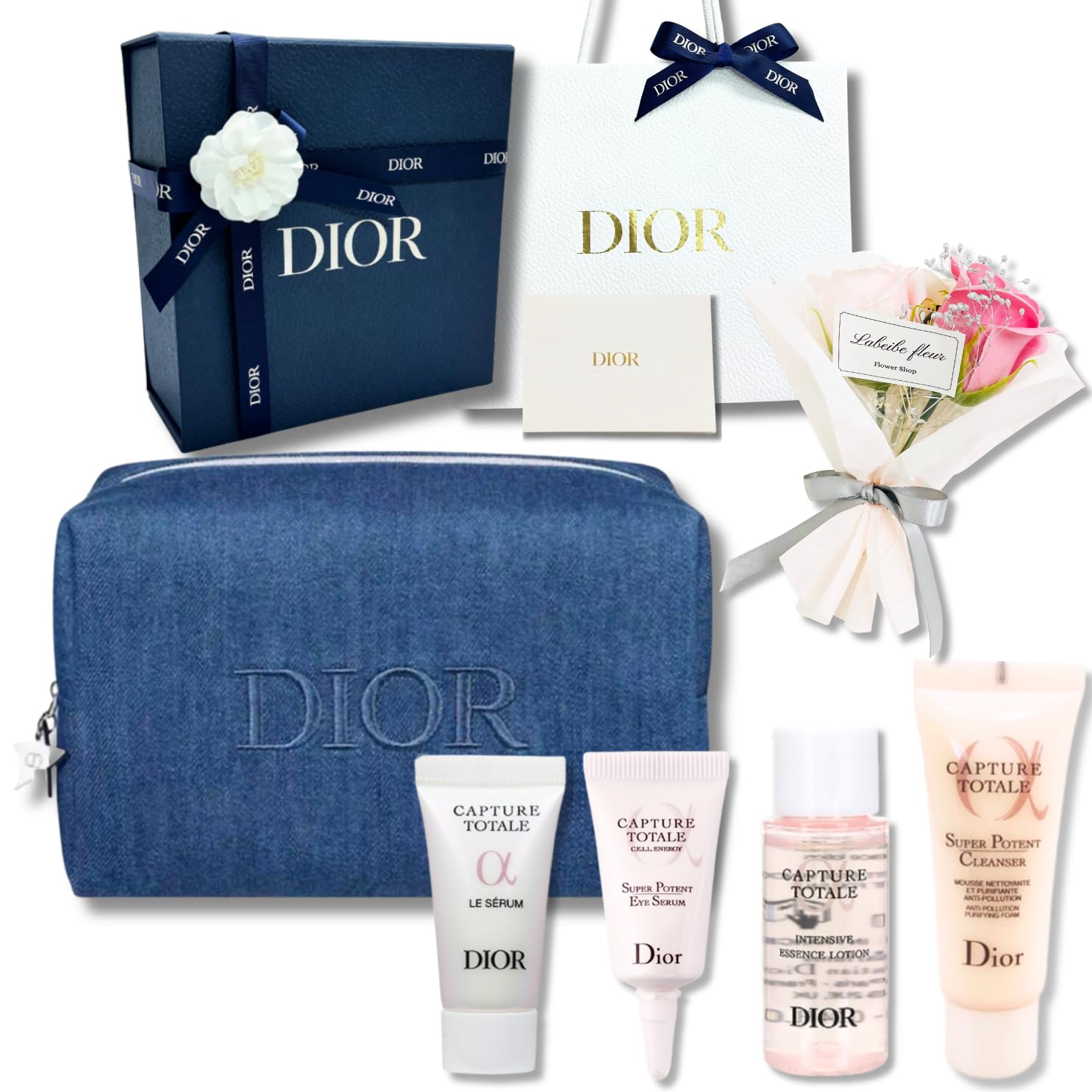 Dior Addict セット（リップ・香水・クリーム・ネイビーポーチ）