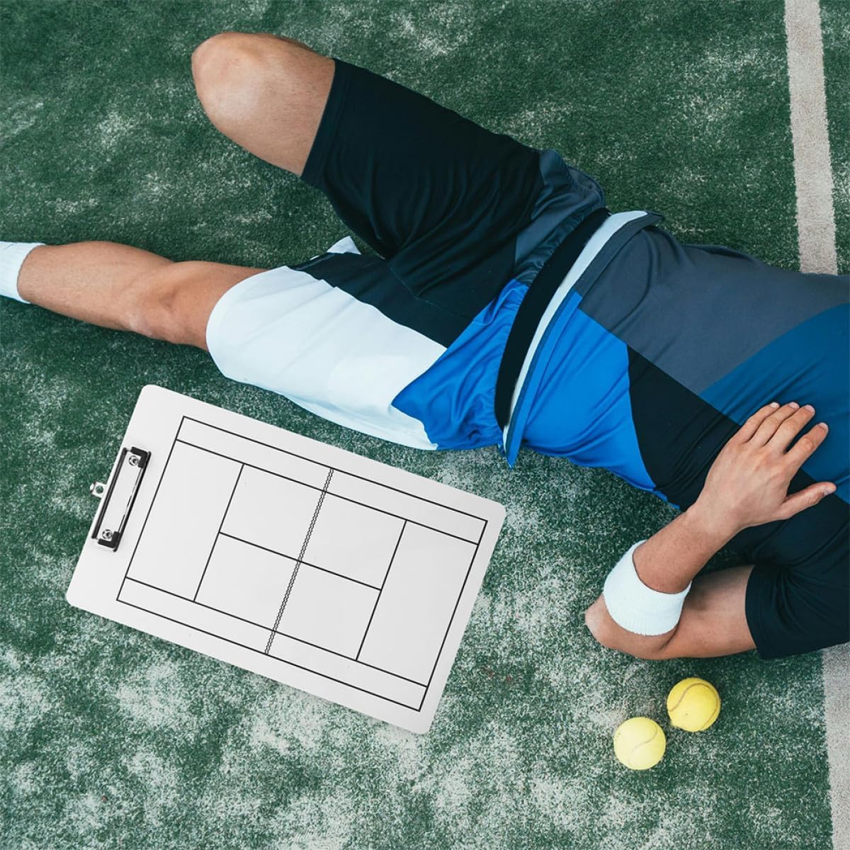 Kichvoe 2pcs Dry Erase Whiteboard Clipboards for Coaches Tennis and Hockey Tactical Board Non-Magnetic Sports Strategy Planning Training Accessories