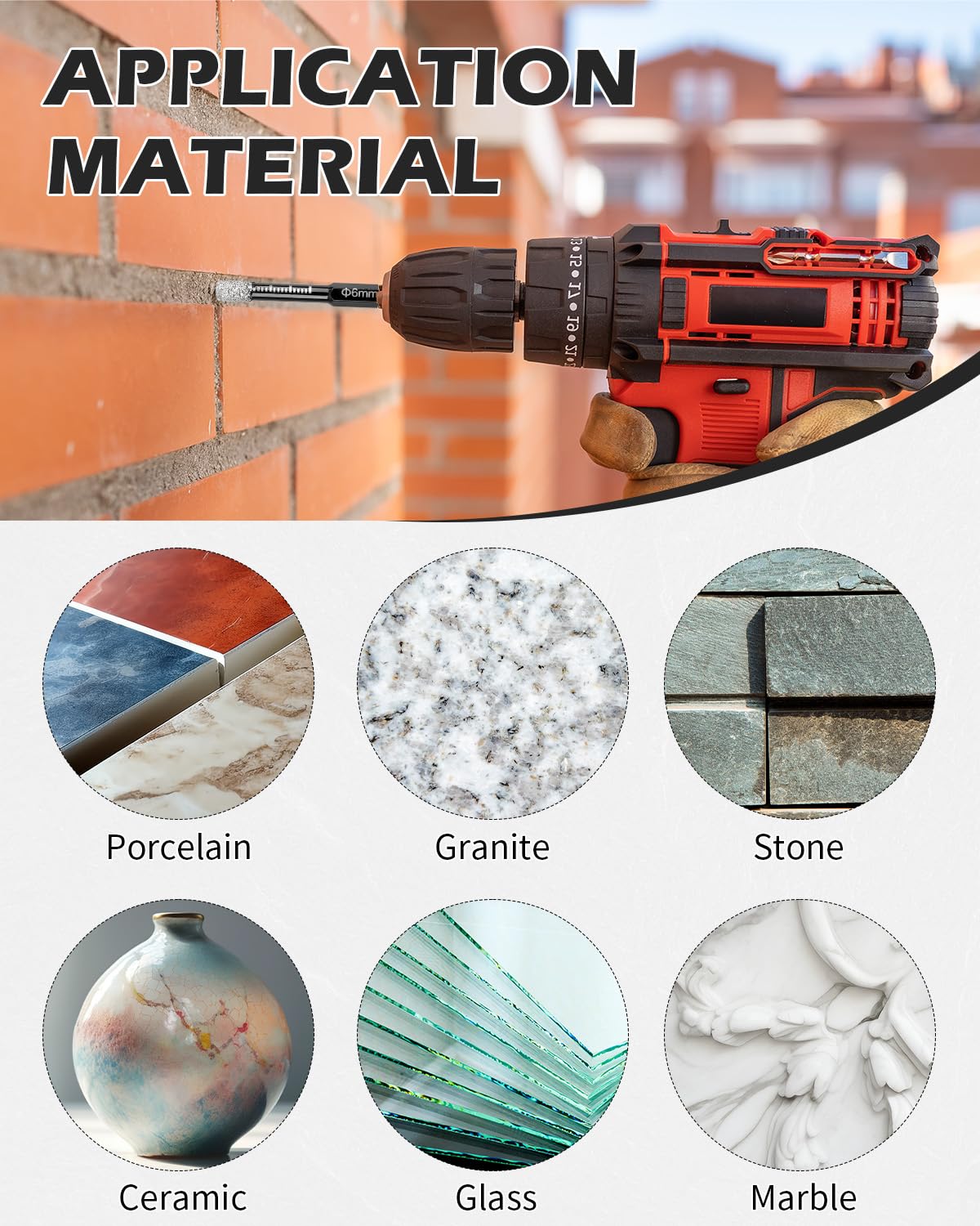Diamond Drill Bits Set - Precise Tile & Stone Cutting -7