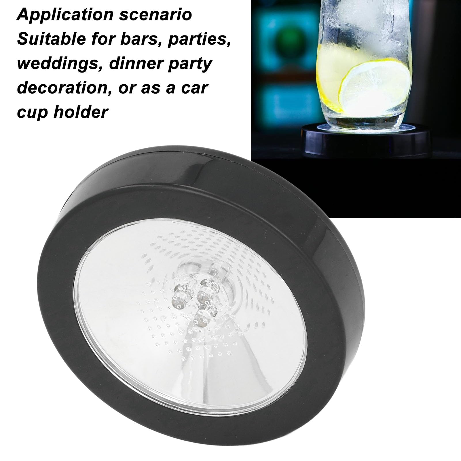25 Stuks Led Coaster Ronde Flash Cup Mat Sticker Lights Voor Wijnlikeur Fles Drankjes Partij Bar Par