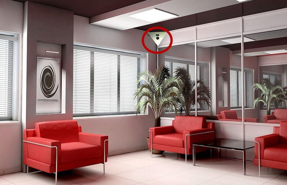 1920 x 1080 HD CVI Corner Mount Security Camera 2.8mm Wide Angle Lens, Array LED, Prefect for Elevator, Inside Room.-Must BE Used with A CVI Capable DVR!