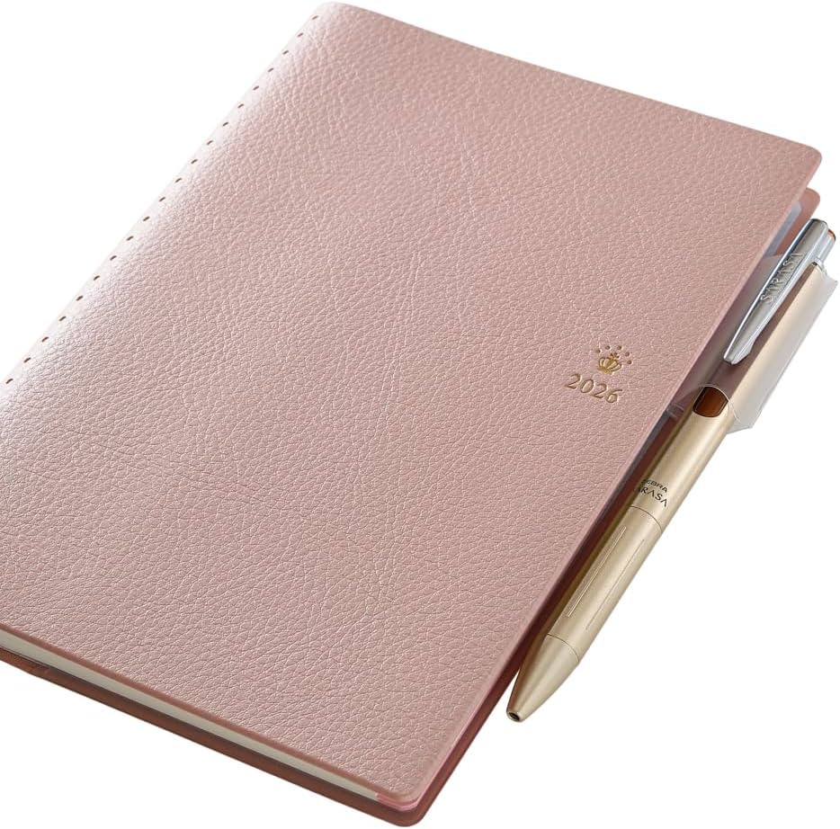 Noritsu King Branch x Pagem Notebook 2026 B6 Weekly Graph Memo Ruby Gray 2252