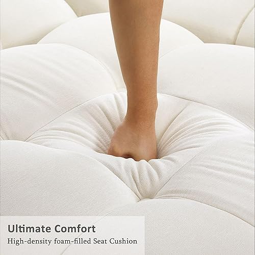 Miniatura 3 de Tmsan Sofá modular modular de felpilla de 96 pulgadas para sala de estar, moderno sofá en forma de L, combinación de diván reversible para