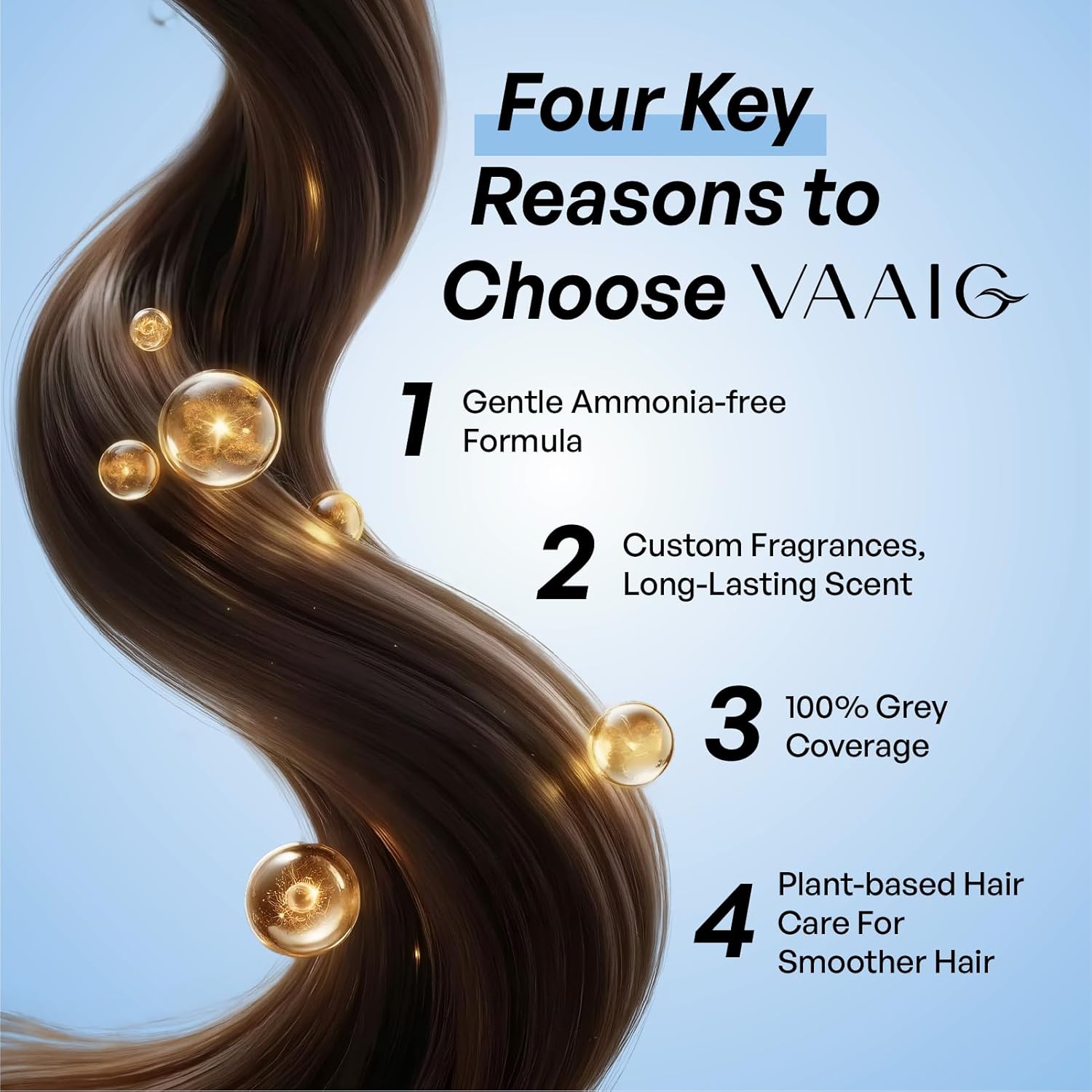 Salon-Grade Permanent Hair Color Professional – 100% Gray Coverage for Women, Ammonia-Free & Hypoallergenic, Long-Lasting Fade-Resistant Dye – with 5ml Hair Oil (1box 5N Cashmere Mocha)