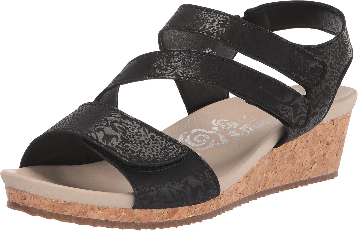 Propet Women's Millie Sandals, Black, 9 Medium US
