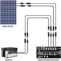 Vista 7 de iGreely - Cable de extensión solar de 10 pies y 10 AWG con conector macho y hembra de panel solar, adaptador de panel solar