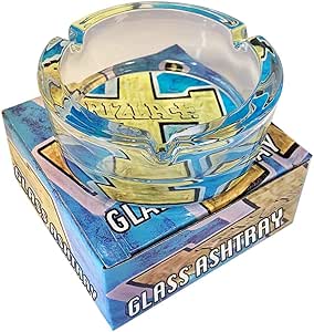 Amazon.com: Rizla Glass Ashtray Smoking Cigarette Round Ash Tray by ...