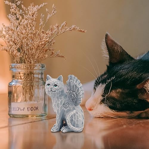 Miniatura 4 de MEJORMEN Figura de ángel de gato, regalo conmemorativo de la amistad, regalo conmemorativo de la amistad de 2.95 pulgadas, regalos de condolencias