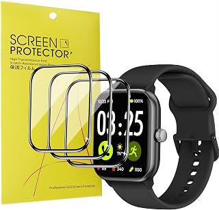 Lamshaw Compatible for Spade & Co Health Smartwatch 4 Screen Protector, [3 Pack] 3D Full Coverage PET Soft Screen Protector Film Compatible for Spade & Co Health Smartwatch 4 1.85 Inches (3 Pack)
