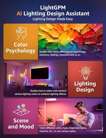 Lepro N1 AI Smart RGB Rope Lights for Christmas, Personalized AI Lighting Designer, LightBeats Music Sync, Color Segment DIY, Voice Control Via App, 19.68ft Wi-Fi & Bluetooth LED Strip Lights