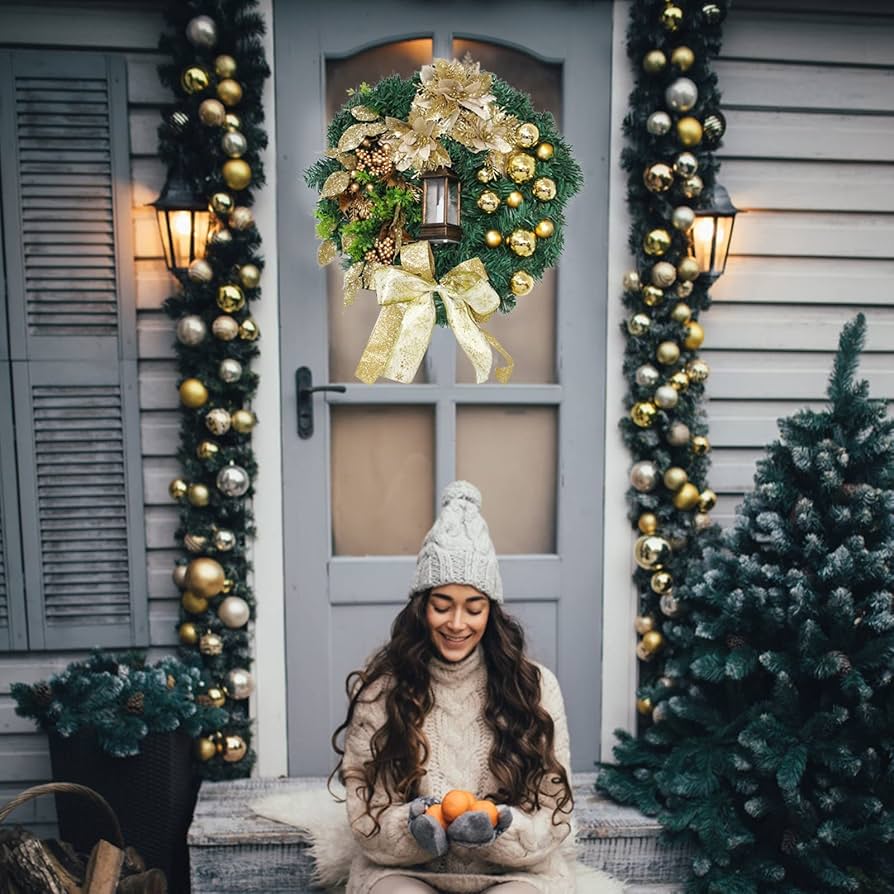 Amazon.com: 2024 Christmas Wreath Shiny Sparkly Christmas