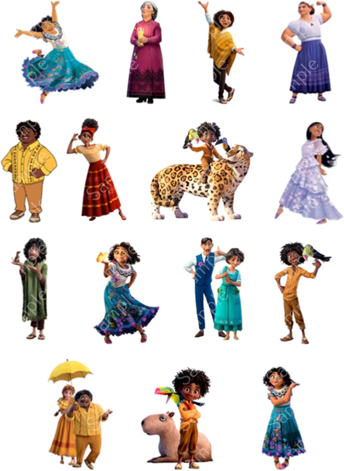 15 x PreCut Encanto Characters Edible Wafer Cupcake Toppers Cake