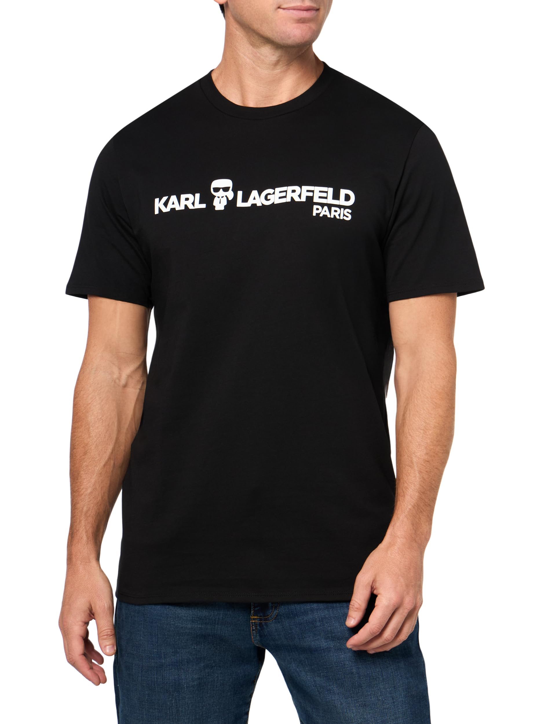 KARL LAGERFELD Cotton Short Sleeve T-Shirt Camiseta de Manga Corta de algodón Hombre (Pack de 1)