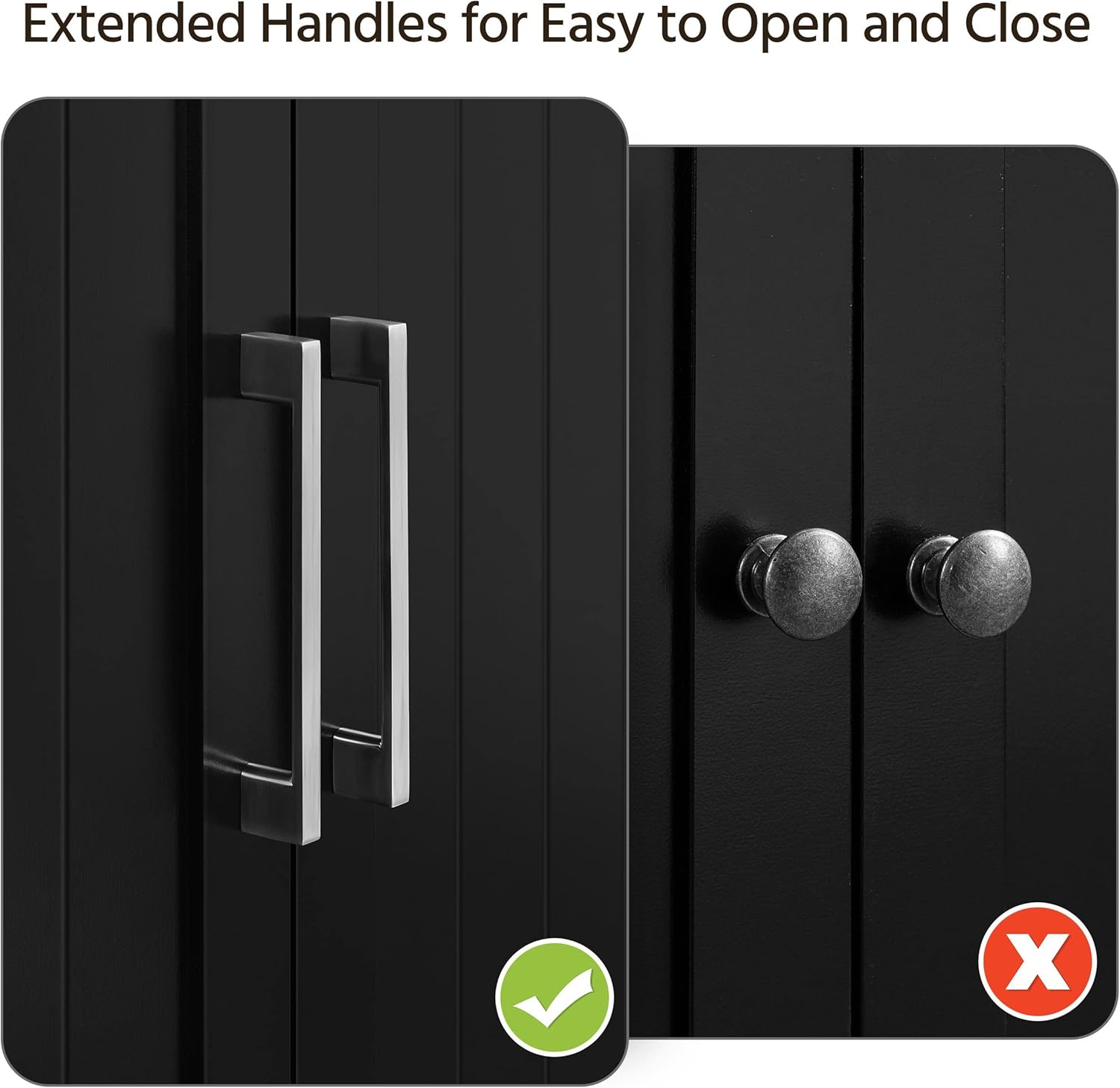 Topeakmart Kitchen Storage Cabinet, Tall Pantry Cabinet Cupboard with Drawer and Adjustable Shelves, Freestanding Storage Cabinet Organizer for Kitchen, Living Room, Dining Room, Bathroom, Black