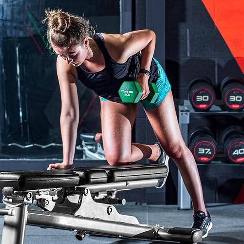 Miniatura 3 de METIS Mancuernas hexagonales de neopreno, juego de pesas de mano prémium para entrenamientos en casa y gimnasio 1 libra - 35 libras