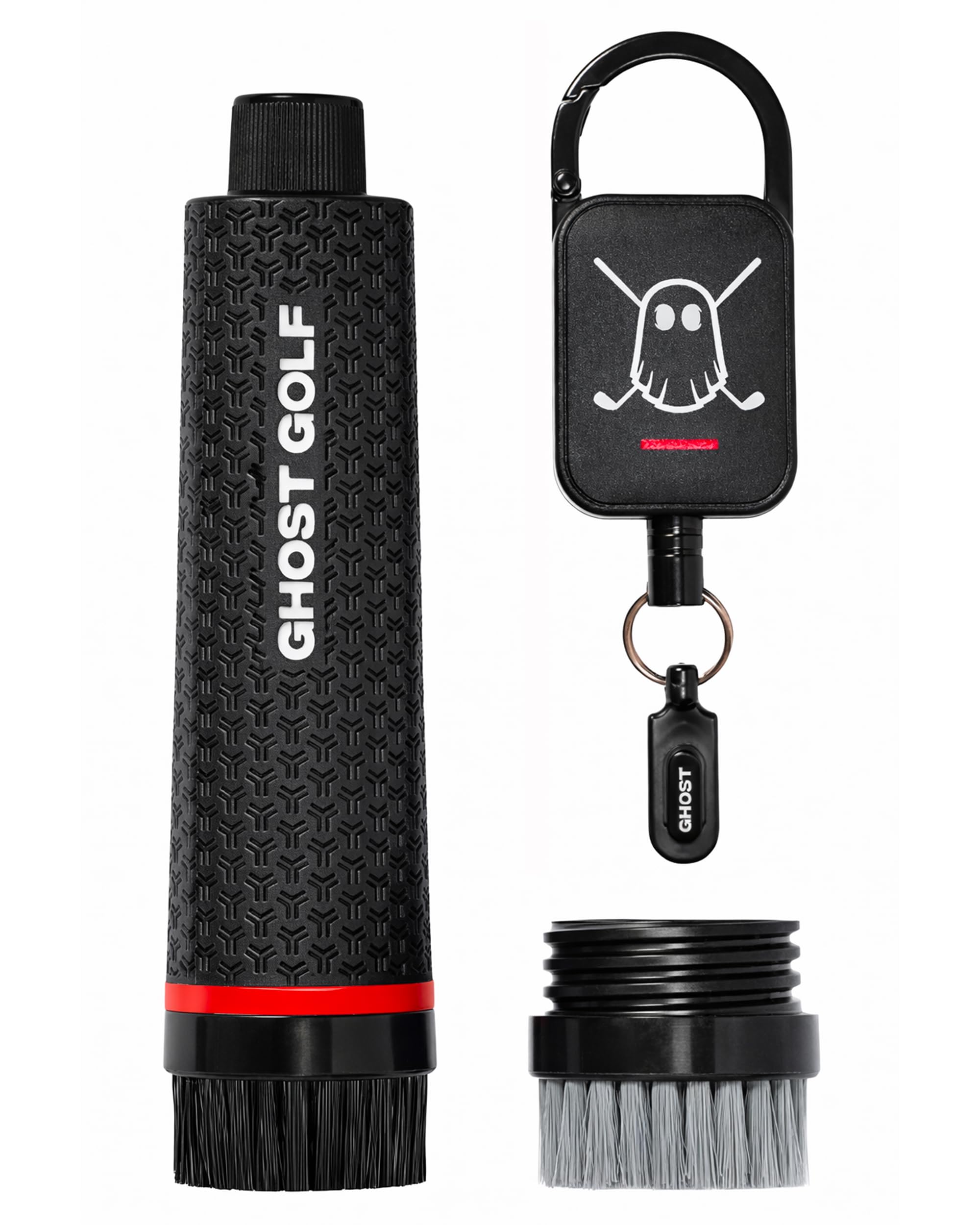 Ghost Golf Magnetic Golf Club Brush with Water Reservoir & Shoe Brush Black