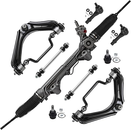Miniatura 871 de Detroit Axle - Kit de brazos de control de extremo delantero RWD para Dodge Ram 03-06 2500 3500, 2 brazos de control superior con rótula 2 varillas