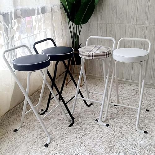 Miniatura 7 de Taburetes plegables para adultos, portátil de 25.629.5 pulgadas, silla compacta con respaldo bajo, silla acolchada para adultos, taburete pequeño