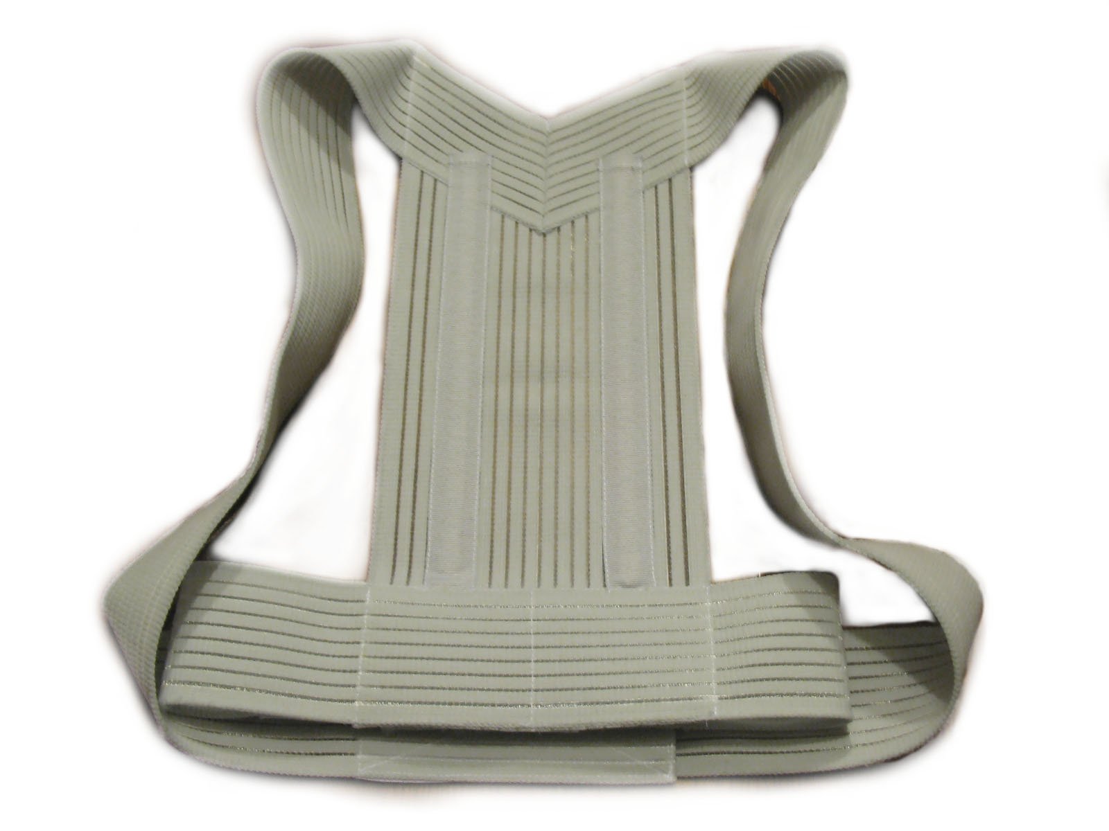 Vetrina del Benessere RADDRIZZASCHIENA STECCATO -Grigio, S (65-75 cm.)- Correttore Posturale per Uomo e Donna, Fascia Posturale Spalle e Schiena, Busto Postura Anti Cifosi, Raddrizza Spalle - UNISEX