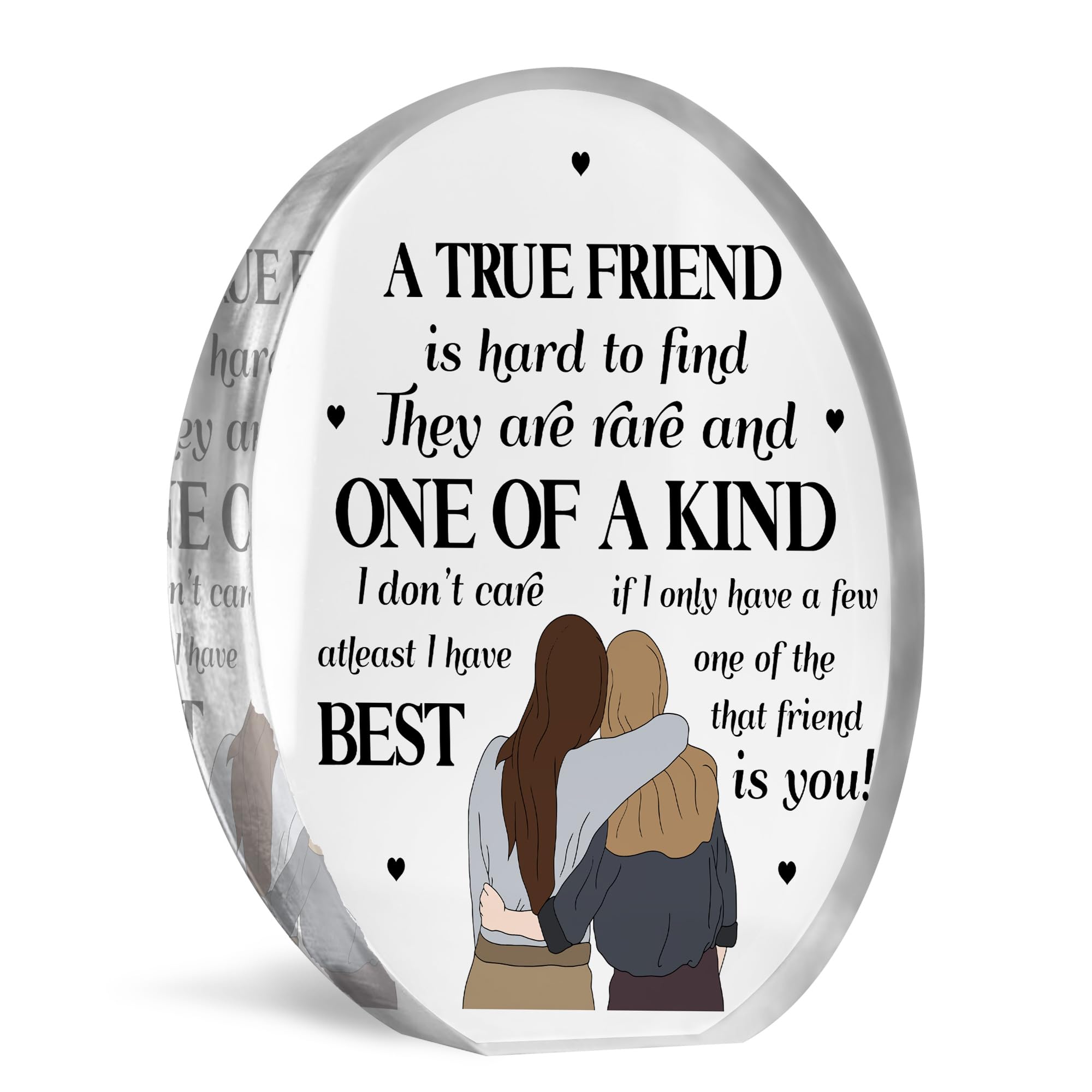 Red Ocean Gift For Best Friend BFF TRUE FRIEND PLAQUE Acrylic Plaque Best Friend Birthday Gift For Him Her Friendship Gift For Christmas Best Friend Sign Gift For Women Men Keepsake