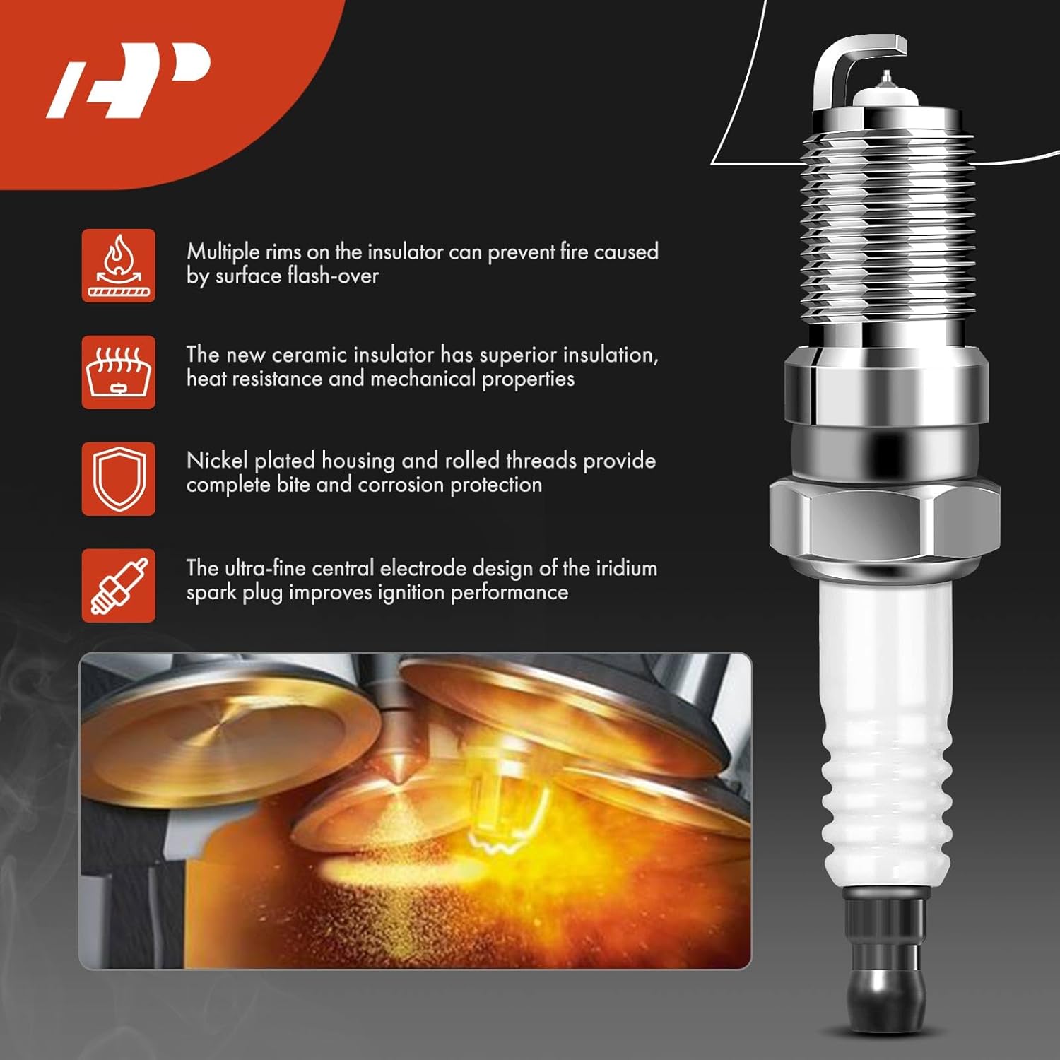 A-Premium Set of 4 Ignition Coil Pack and Iridium Spark Plugs Compatible with Nissan Sentra 2007 2008 2009 2.0L