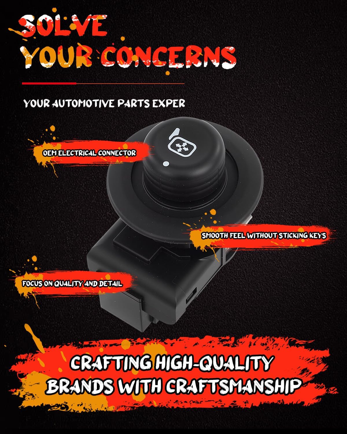 CCIYU Power Mirror Switch Front Driver Side Fit 2009-2014 for Ford E-150 E-250 2006-2012 for Ford Fusion 2006-2008 2010-2014 for Lincoln Mark LT 5L3Z17B676AAA 7L3Z17B676AA