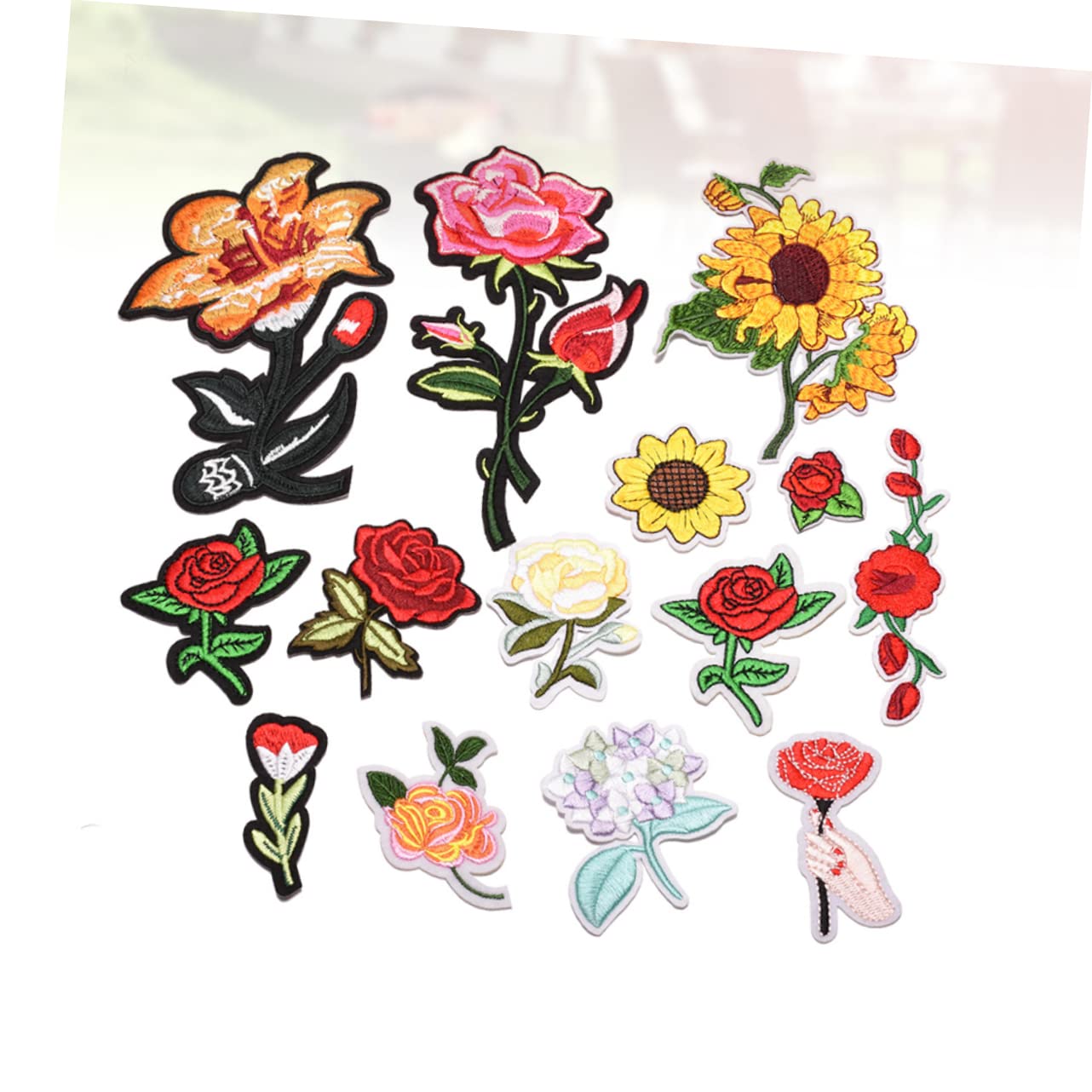 STOBOK 42piezas Parches Bordados De Flores Para Decoración De Ropa Apliques Para Camisetas Chaquetas Gorras y Accesorios Material Ecológico Fácil De Coser o Planchar