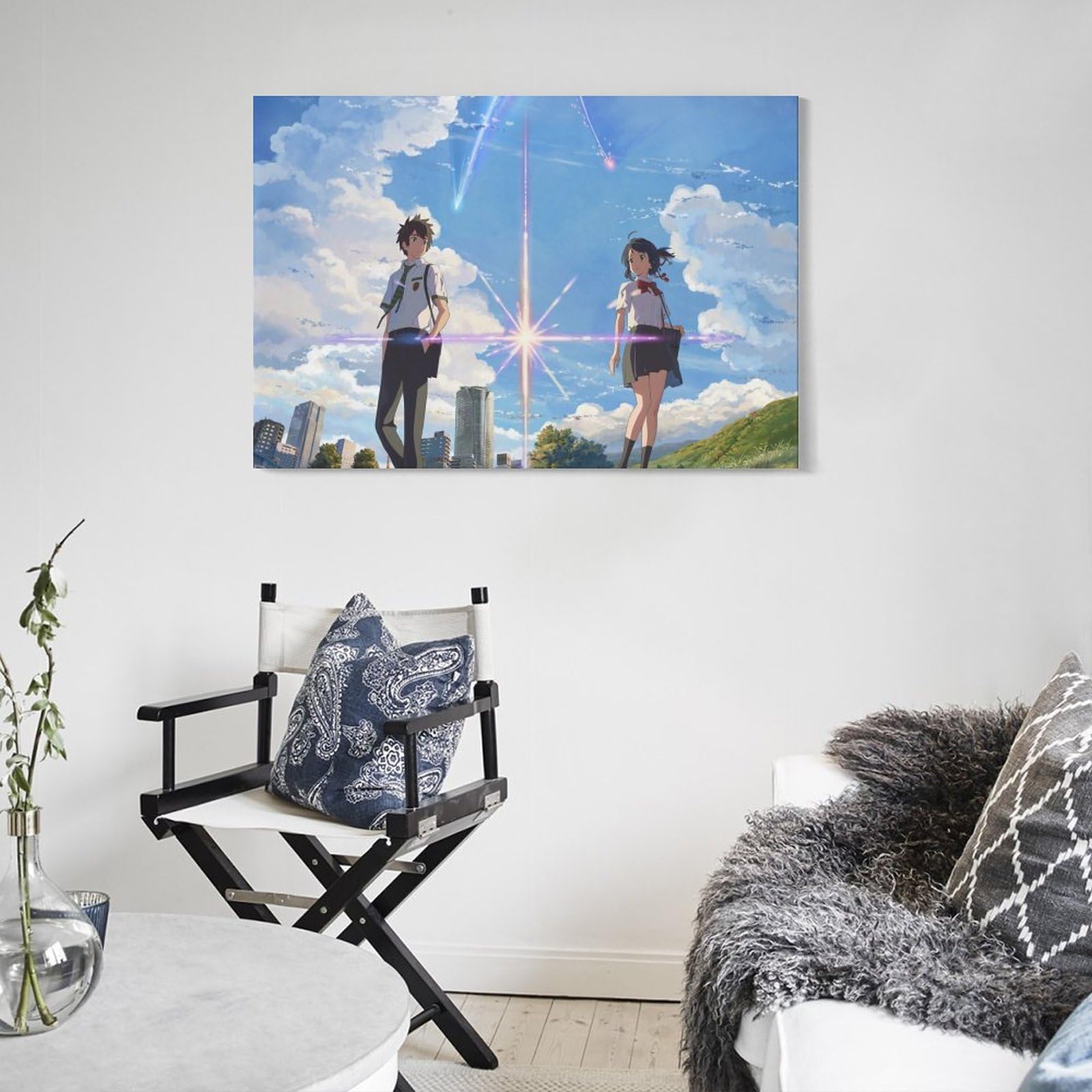 Amazon.co.jp: 油絵 絵画 宮水三葉 立花瀧 君の名は ポスター 装飾画