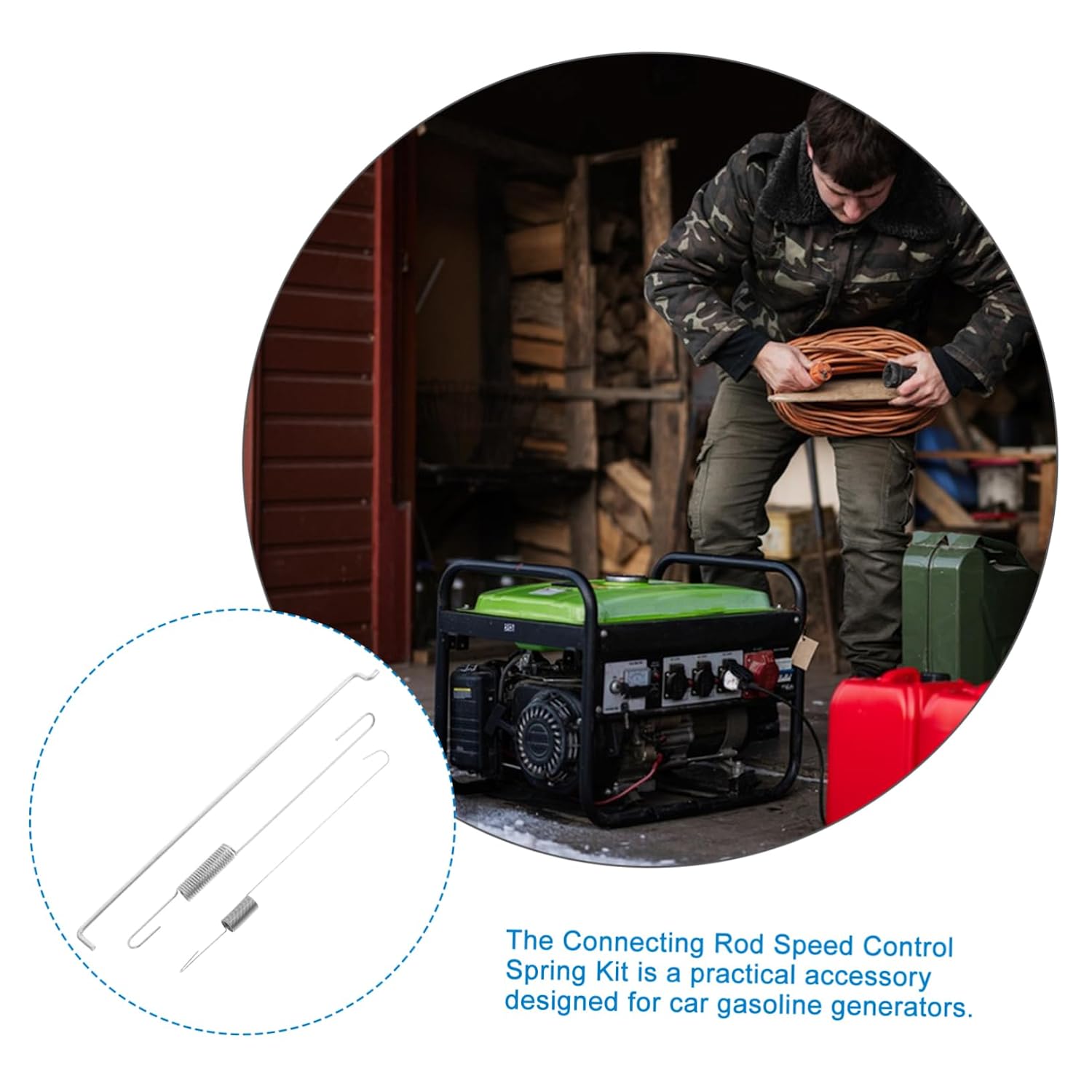 Governor Rod Spring Kit for Champion Generator Includes Throttle Return Spring Speed Control for Easy Installation