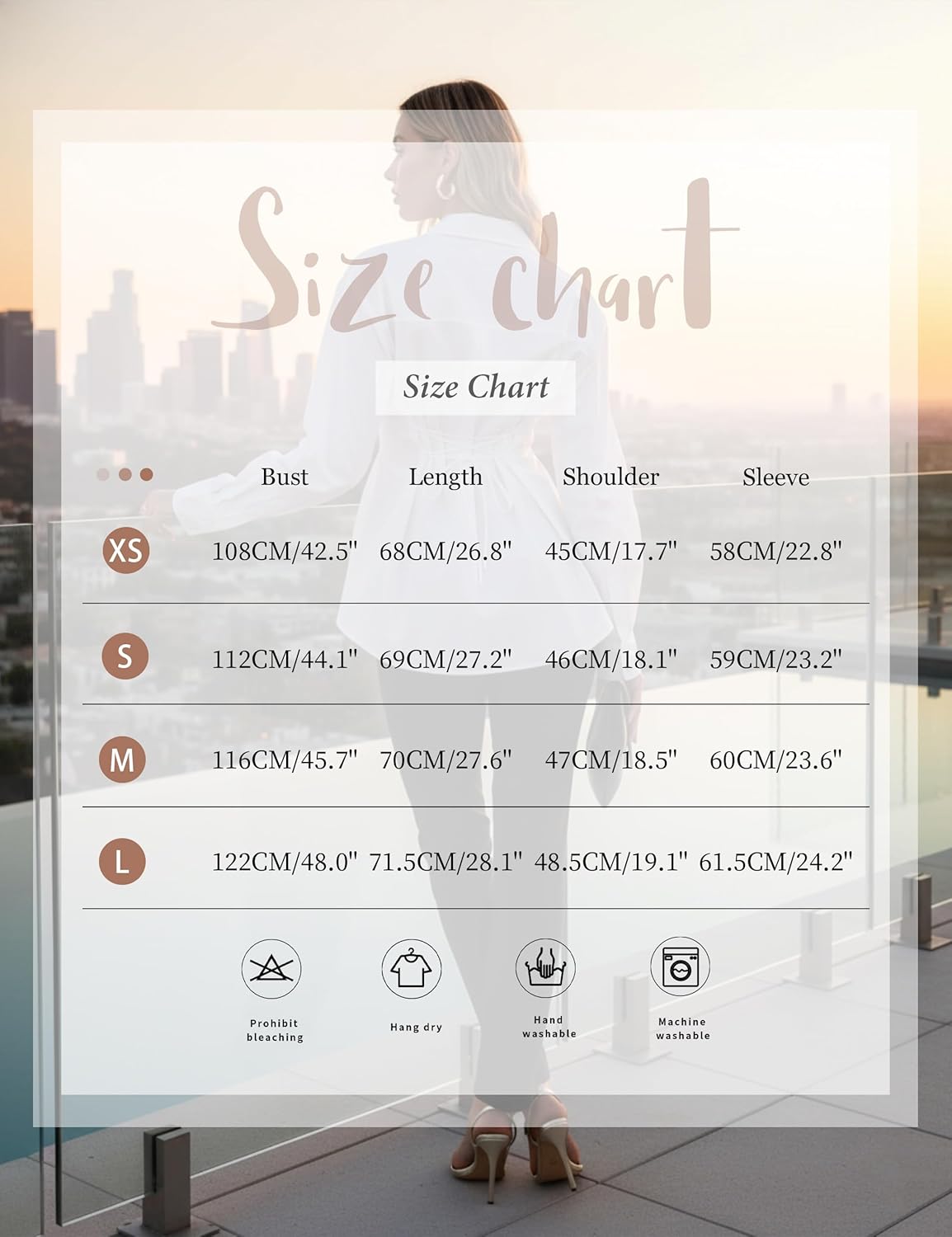 Women Long Sleeve Button Down Shirt Tie Back Cinched Waist Lapel Collar Corset Blouse Work Casual Dressy Tunic Shirt - Image 5