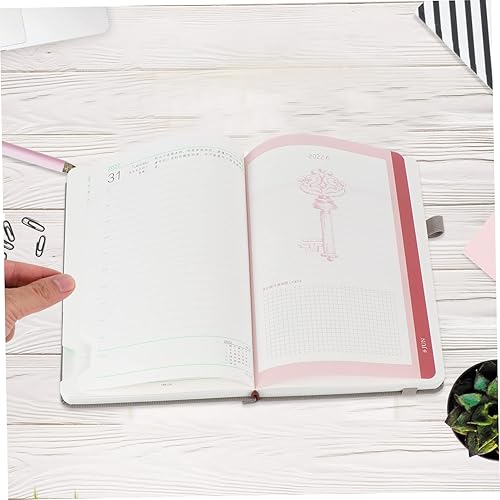 Miniatura 9 de LALAFINA Bloc de notas de libro de agenda con correa para estudiantes 2022 Bloc de notas práctico 2022 Planificador diario 2022 Bloc de notas de