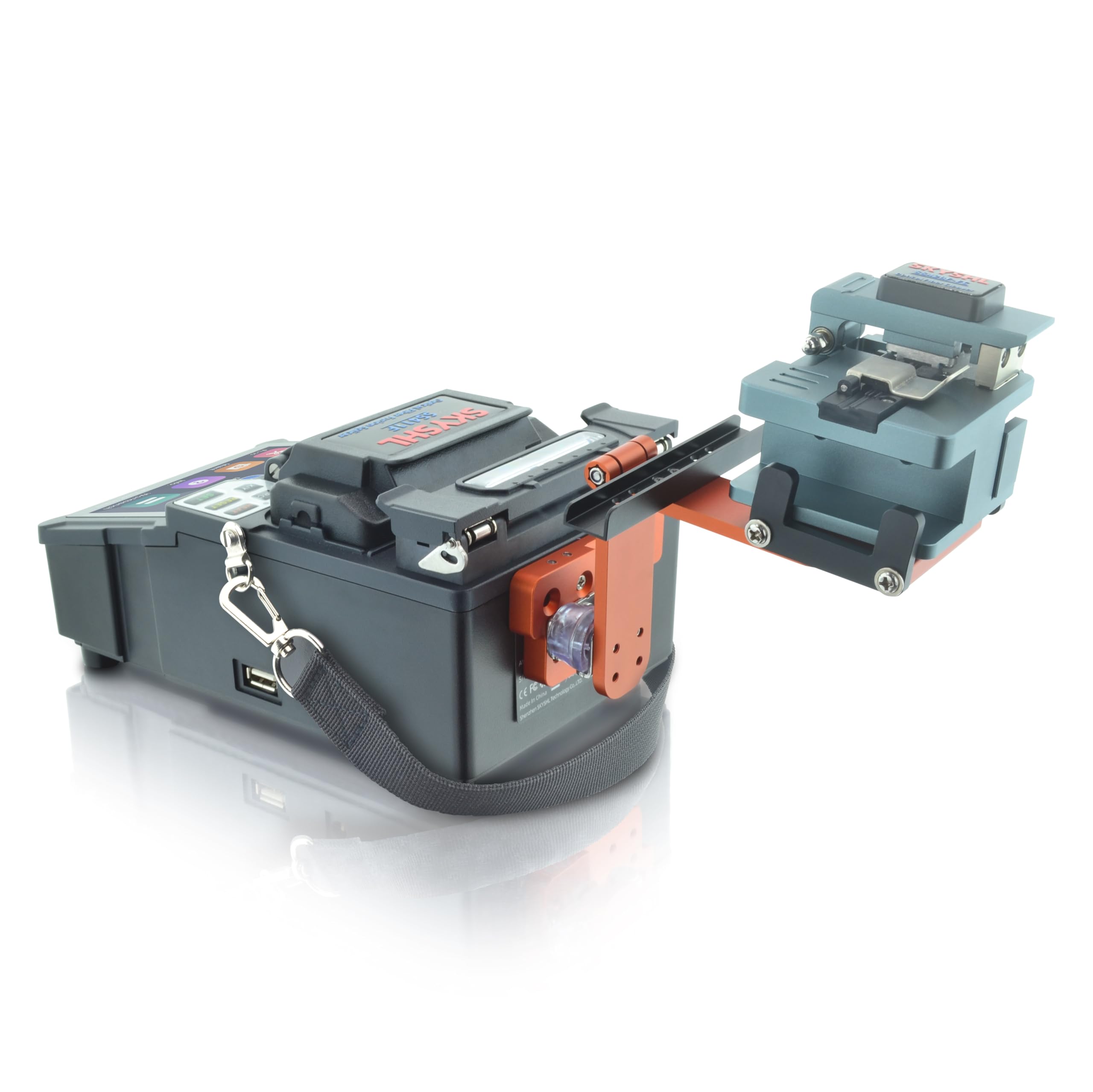 Alineación de Núcleo ARC Fusionadora de Fibra Óptica con 10xElectrodos y Pantalla Táctil de 4,3" Baja Pérdida de Empalme Mini Fusion Splicer Auto Empalmadora de Fibra Óptica -SS411F-511