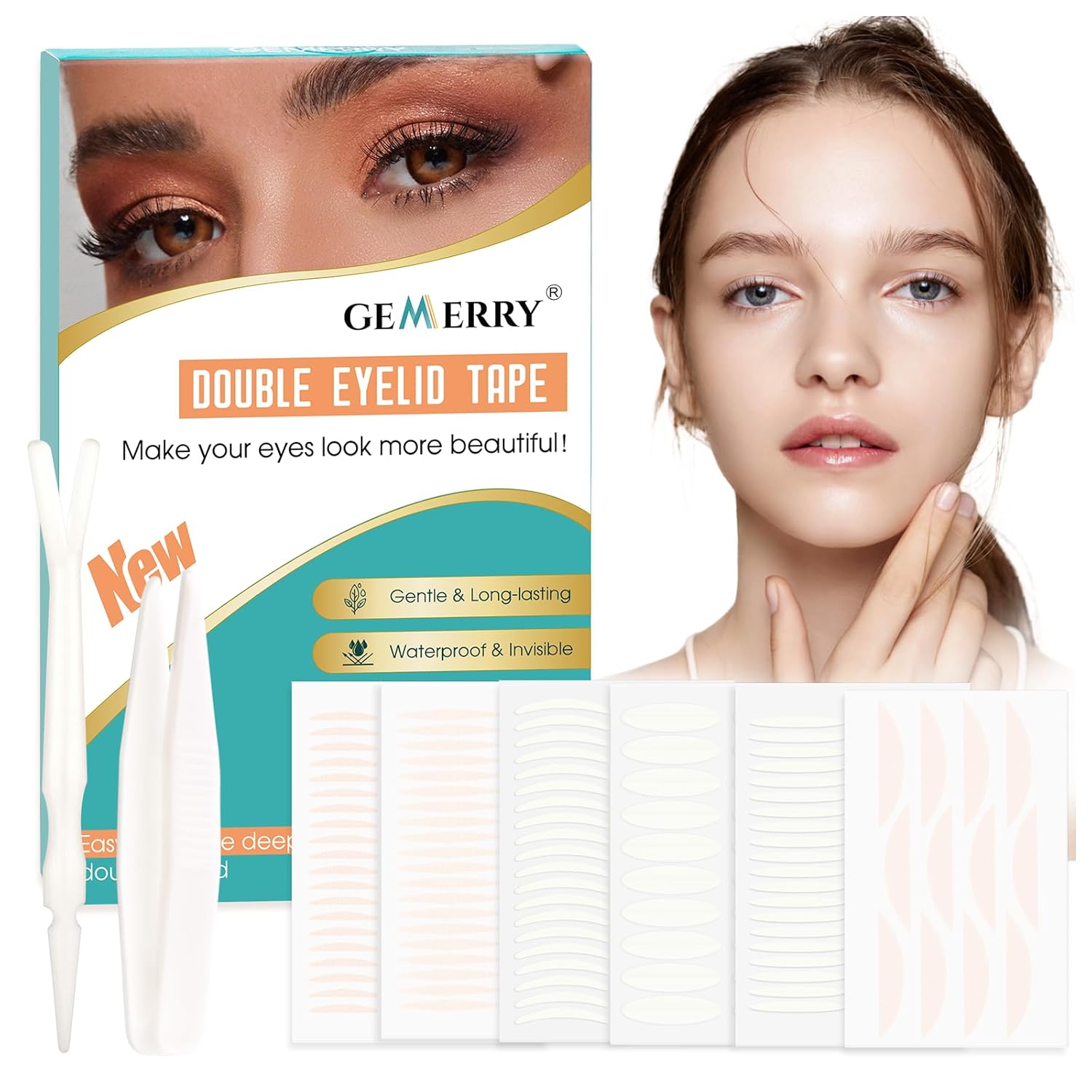 Amazon.com: GEMERRY Eyelid Lift Tapes 464 Pcs - Double, Long-Lasting