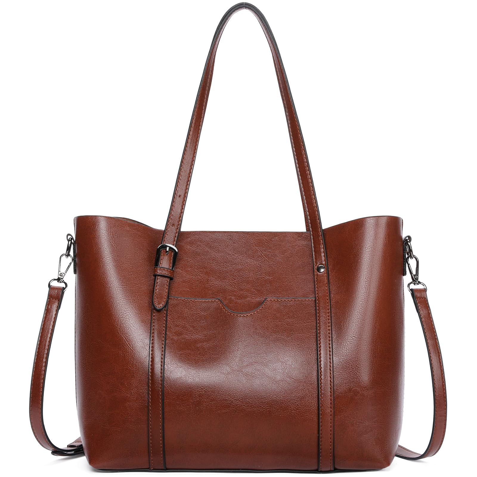 Sac tote bandoulière femme cabas cuir végan grand format pratique chic - 7