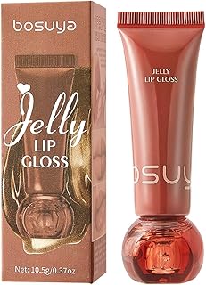 ADMD Jelly Lip Gloss Nude Lip Gloss, Cocoa Br...