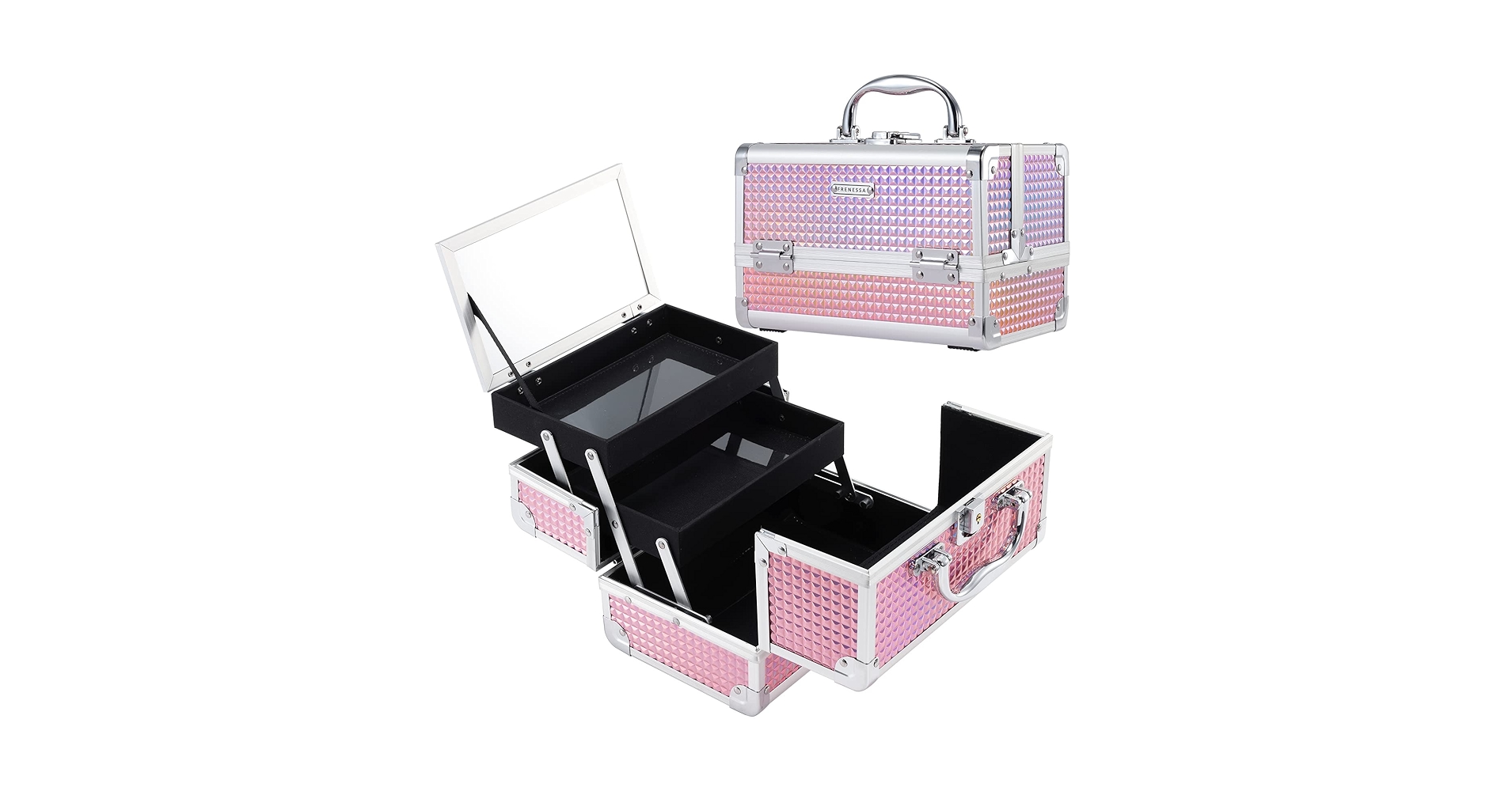 Amazon.com : FRENESSA Makeup Train Case Makeup Box Organizer