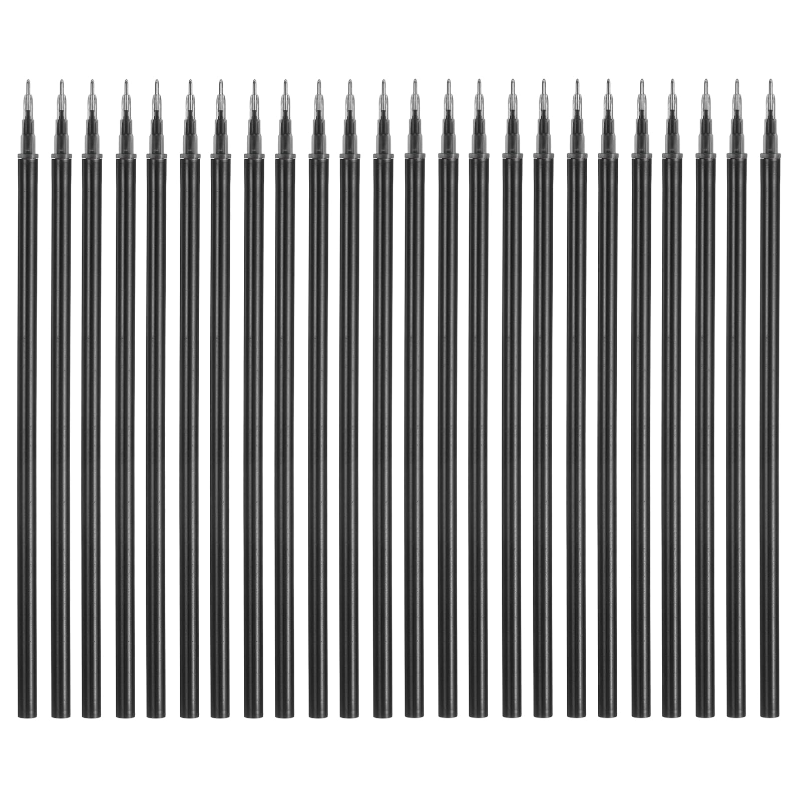 PATIKIL 24Pack 0.5mm Gel Pen Refills for Coloring, Medium Point Gel Ink Pens Refills for Coloring Book Drawing Art Supplies Scrapbook Journaling, Black