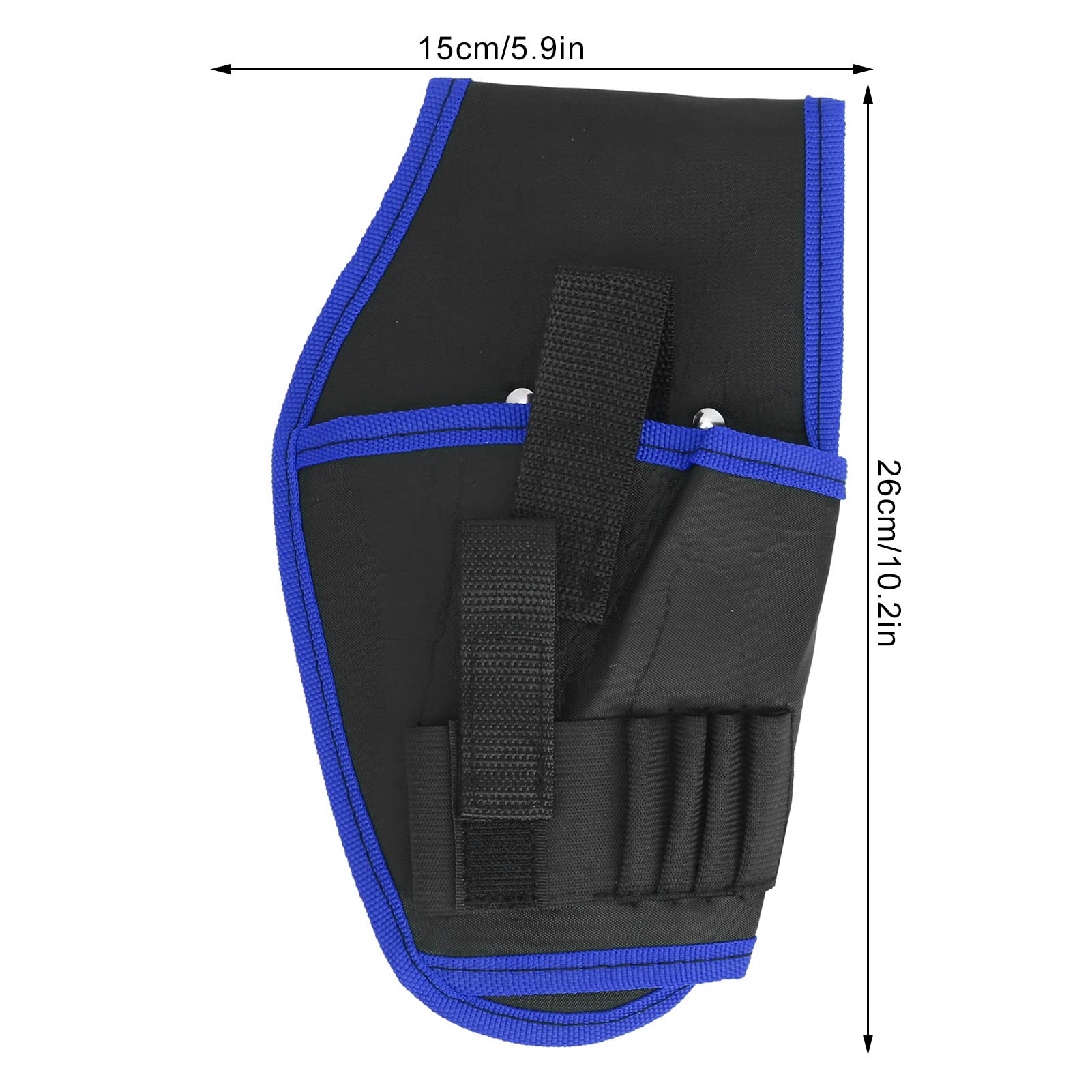 Alomejor Electric Drill Belt Pouch 2Pcs Portable Electric Drill Holder Oxford Storage Bag Pouch Tool Holder(blue Edge) - Image 2