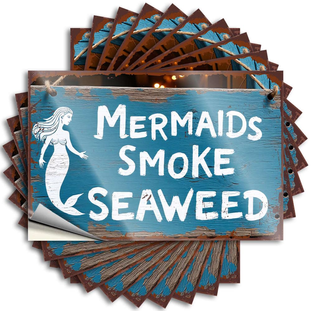 Fzfn Colour Tattoos Stuff For Teens Custom Stickers, Hat Waterproof Mermaids Smoke Seaweed For Hydro Flask | Autumn Vinyl Decals For Humor Holiday Gift(6X9cm)