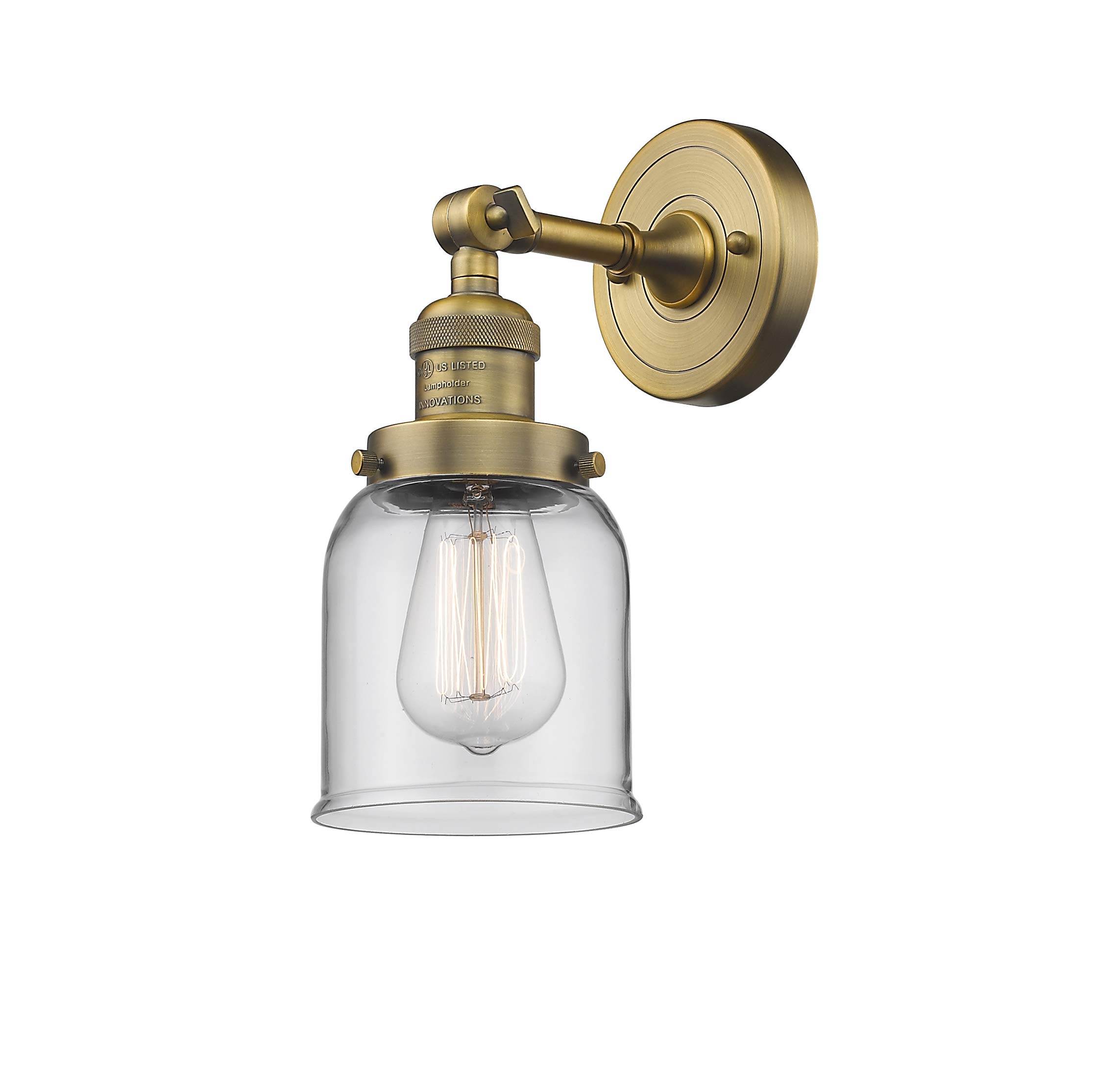 Innovations Lighting 203-BB-G52 1 Light Sconce, Brushed Brass