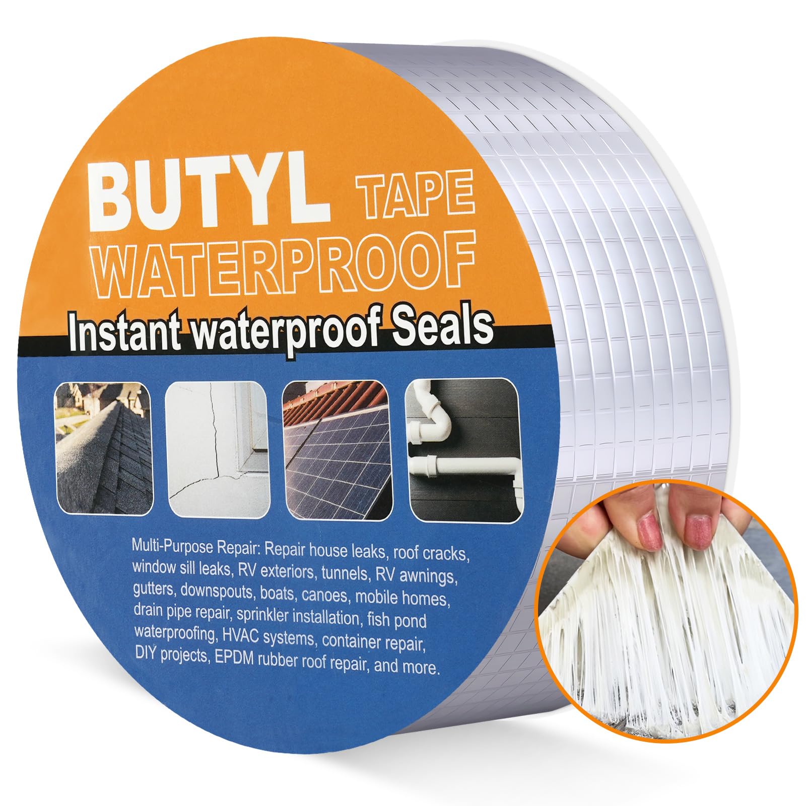 Ruban d'étanchéité en butyle 50mm x 5m pour toiture, camping-car, bateau