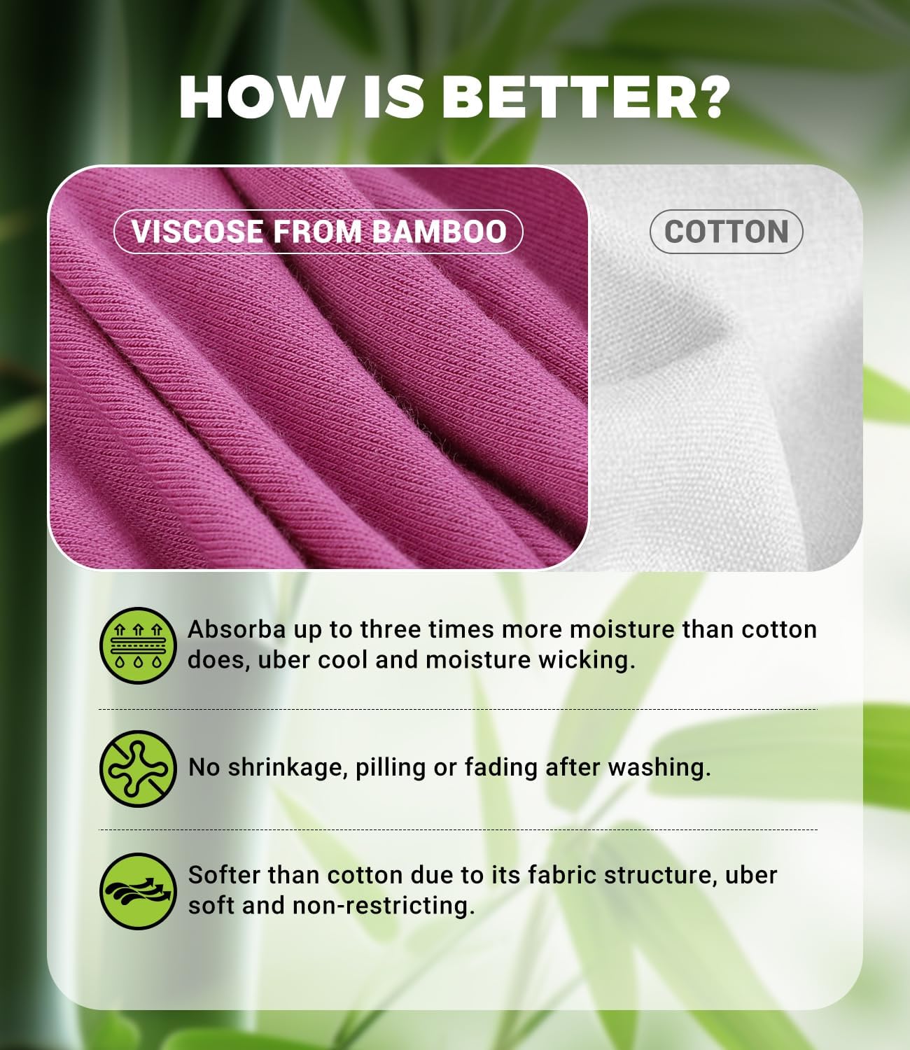 BAMBOO COOL Womens Underwear Soft Bikini High Cut Panties Stretch Moisture Wicking Panties for Women, 5-Pack - Image 4