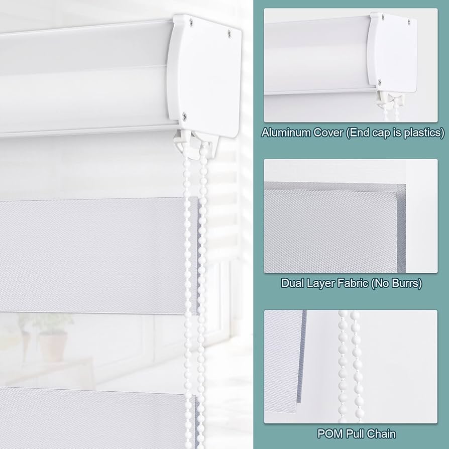 ブラインドカーテン　ゼブラローラー　2層シェード　winsharp ホワイト ブラインドカーテン ゼブラローラー 2層シェード winsharp ホワイト